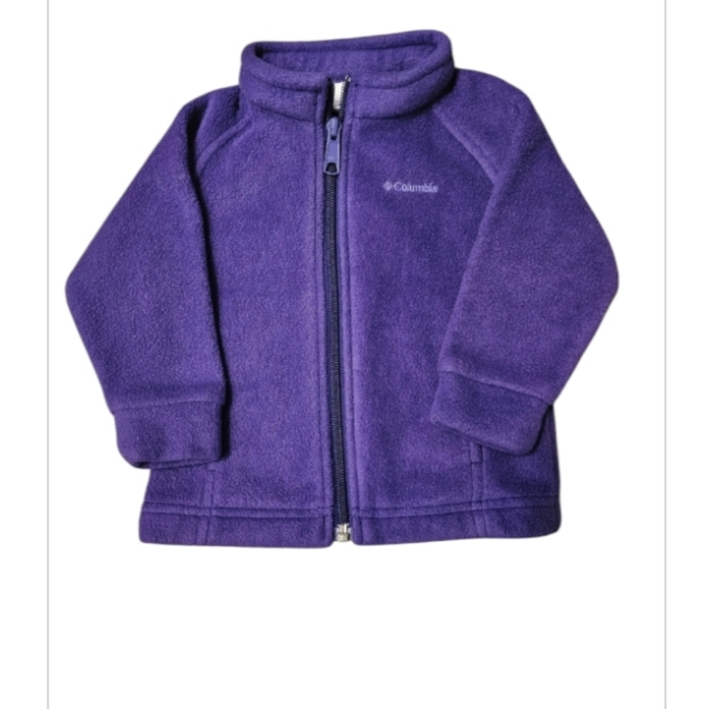 Girl's Columbia Purple Fleece Jacket - 6-12 Months